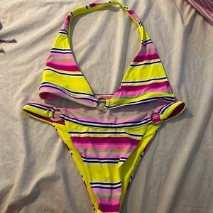 Frankie’s bikinis halter top and cheeky bottom set